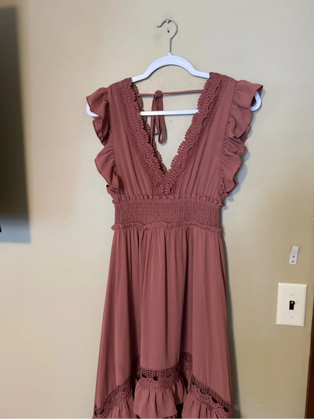 Baltic Born Jasmine Ruffled V-Neck Maxi Dress - Picture 3 of 7